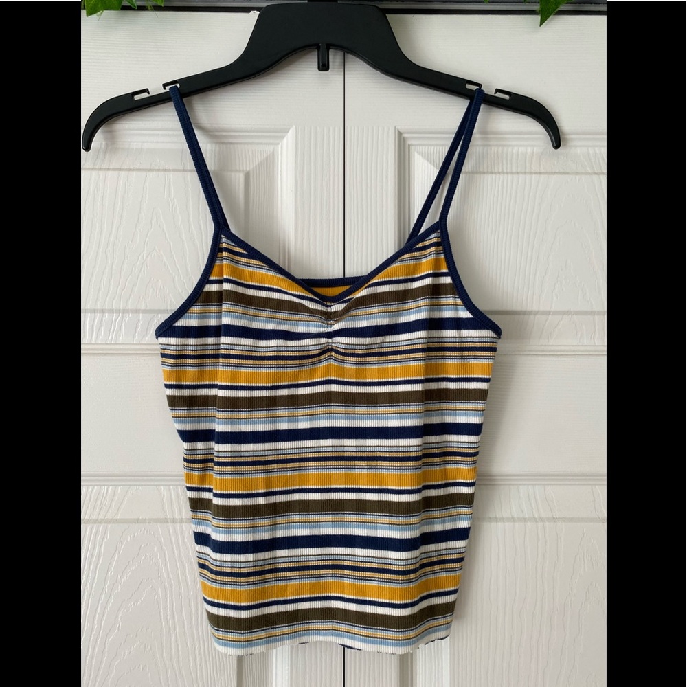 Stripped cropped tank top